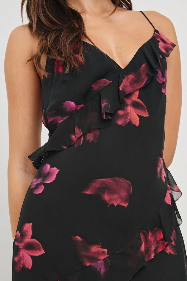 Rails Kariselle Floral Flounce Midi Dress