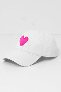 Kerri Rosenthal Imperfect Heart Hat in White/Pink