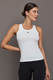Kerri Rosenthal Embroidered Tank in White
