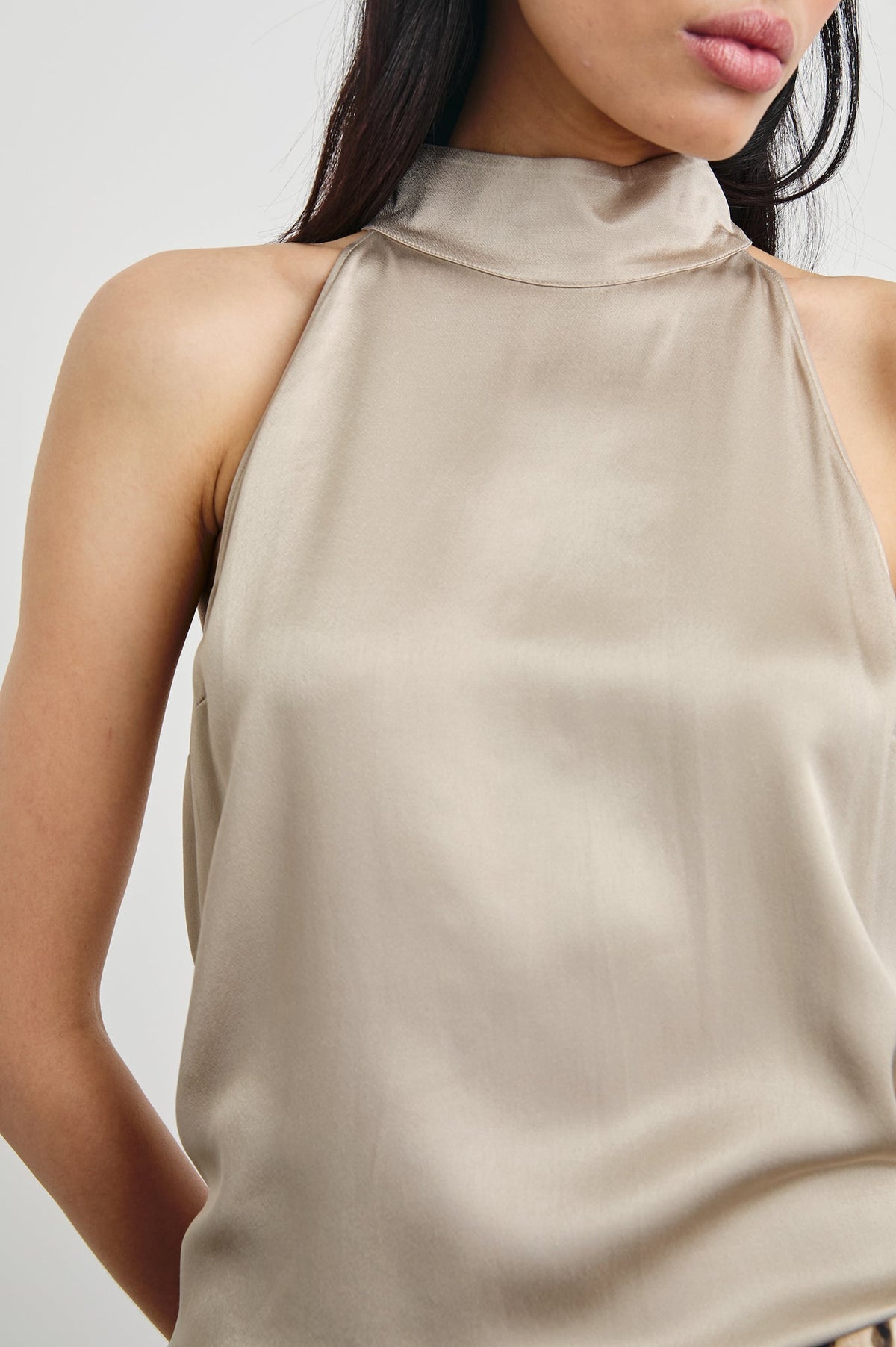 Rails Leah Halter Blouse in Champagne - Size M Available