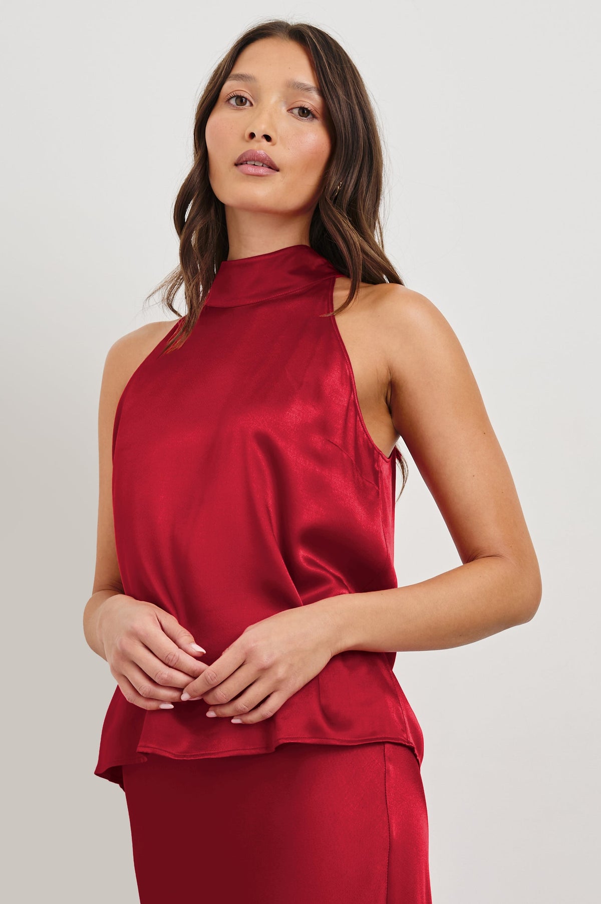 Rails Leah Halter Blouse in Scarlet