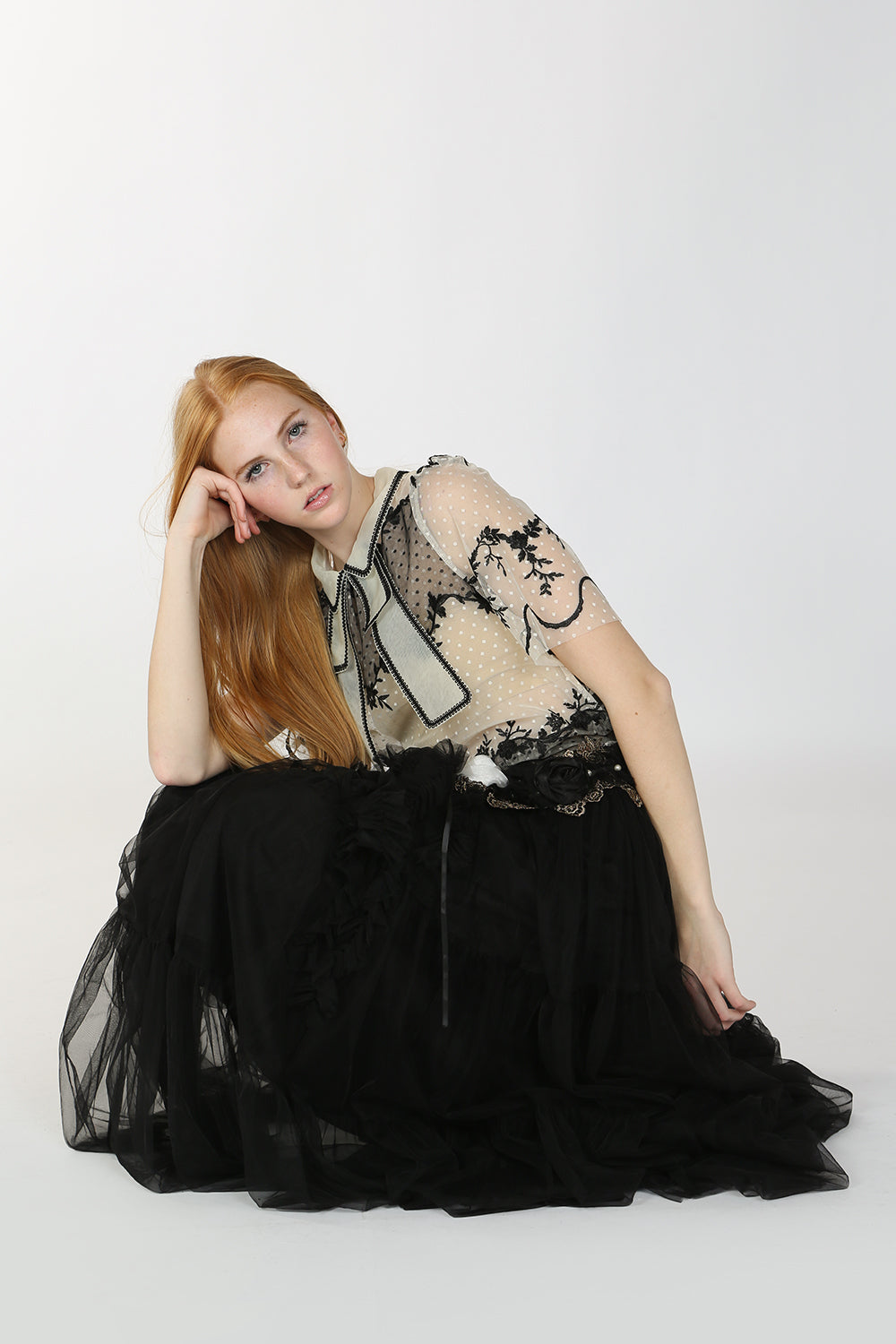Beulah Bow Lace Top