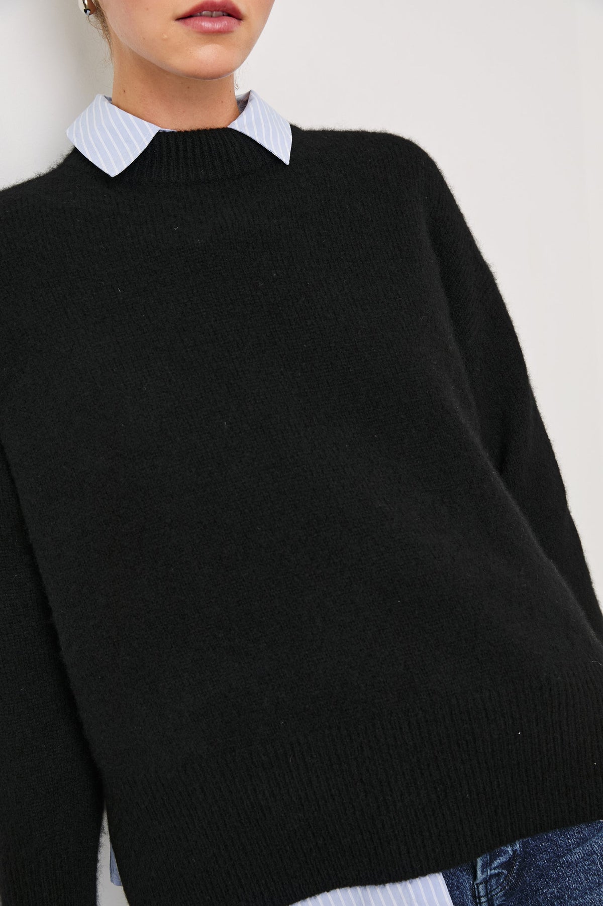 Rails Miranda Cashmere Silk Blend Sweater in Black