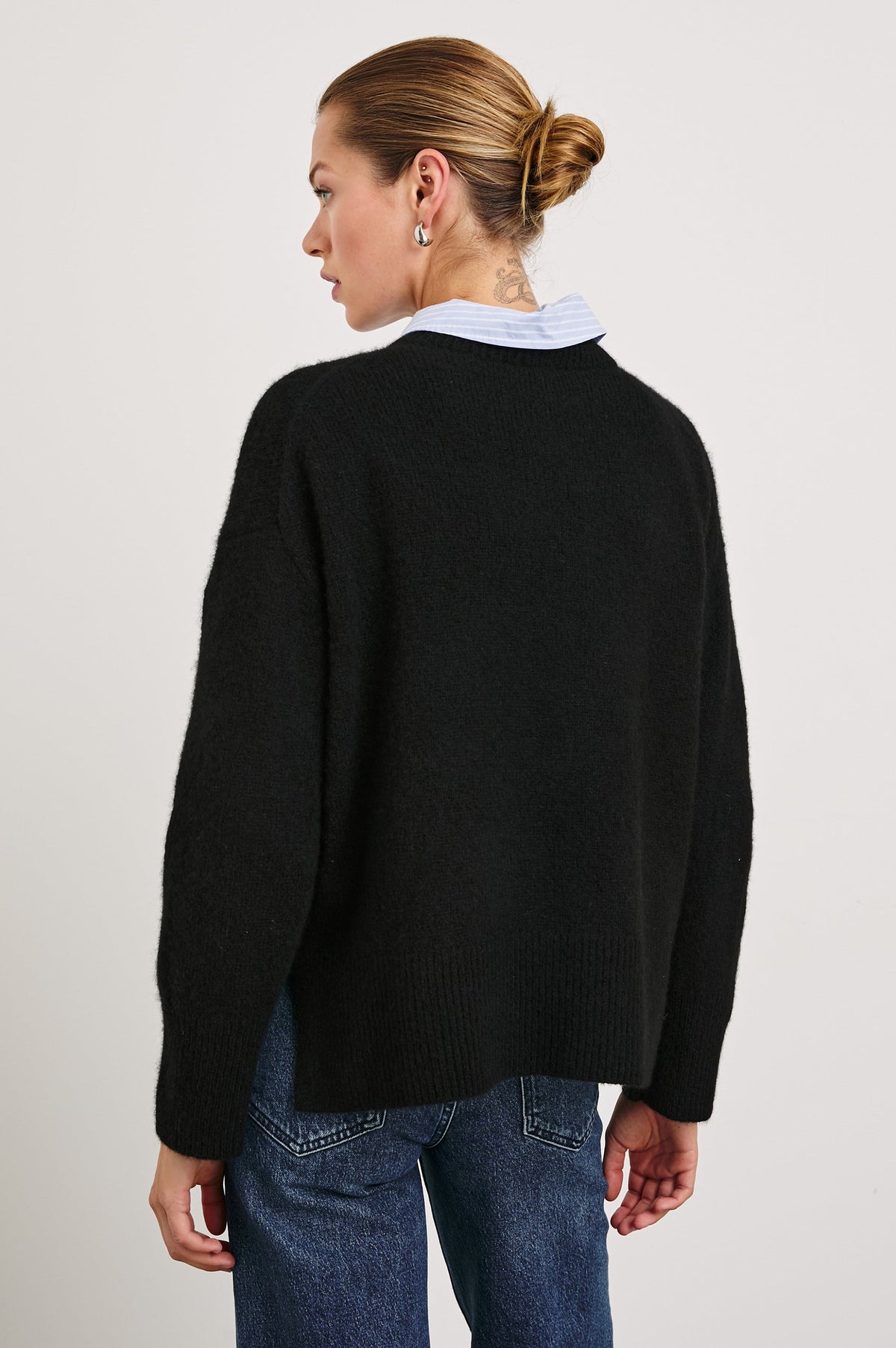 Rails Miranda Cashmere Silk Blend Sweater in Black