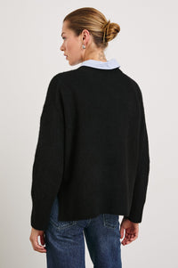 Rails Miranda Cashmere Silk Blend Sweater in Black