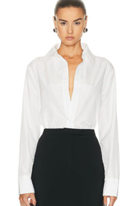 Norma Kamali Collar Stand Shirt