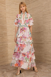 Woman wearing a floral dress