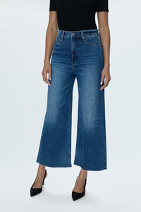 Pistola Lana Crop High Rise Ultra Wide Leg Jeans in Palladium