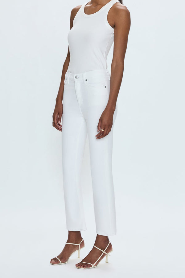 Pistola Lennon High Rise Crop Boot Cut in Vivid White