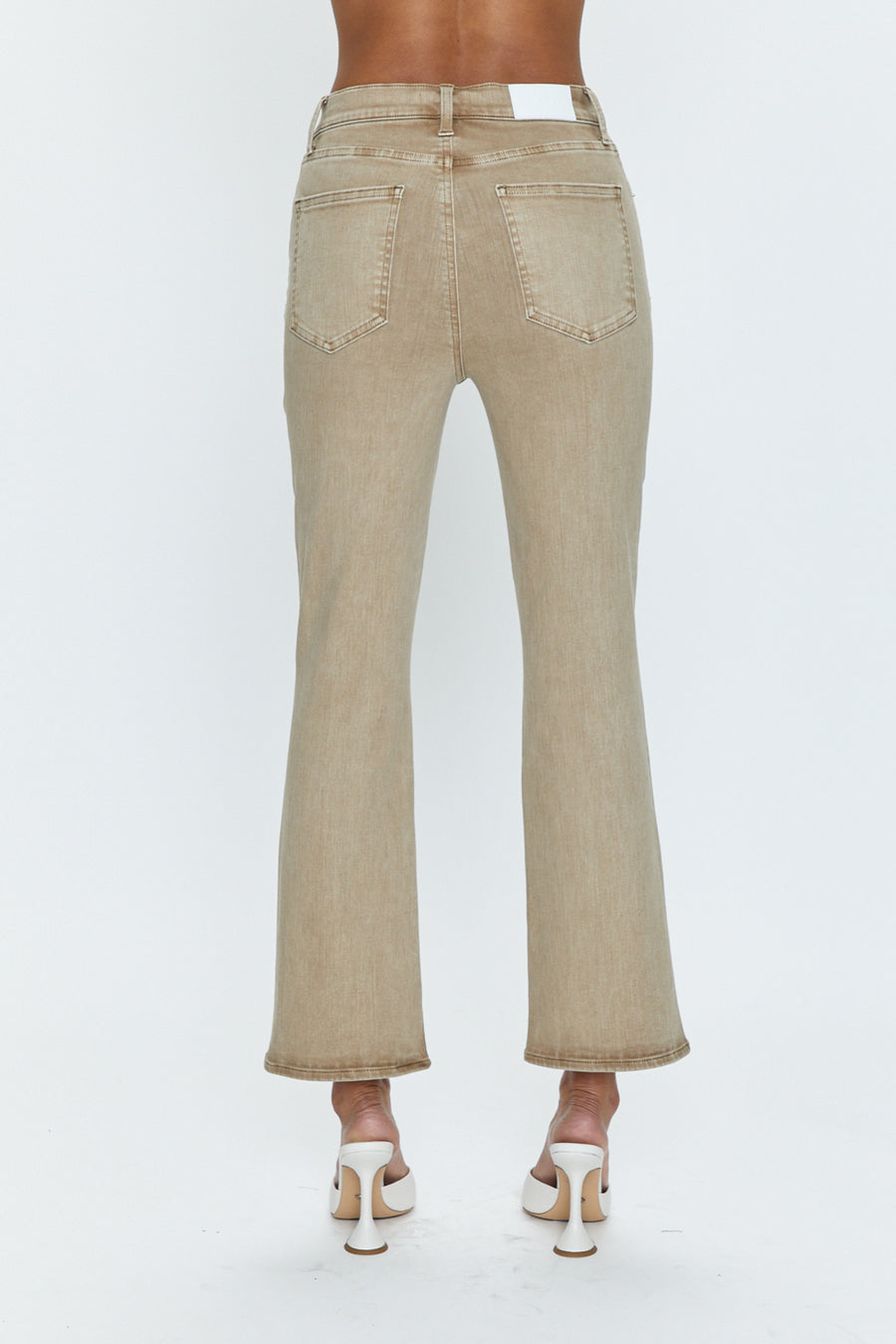 Pistola Lennon High Rise Crop Boot Pant in Mink Snow