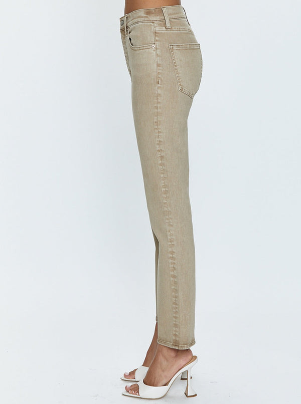 Pistola Lennon High Rise Crop Boot Pant in Mink Snow