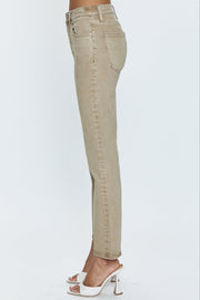 Pistola Lennon High Rise Crop Boot Pant in Mink Snow