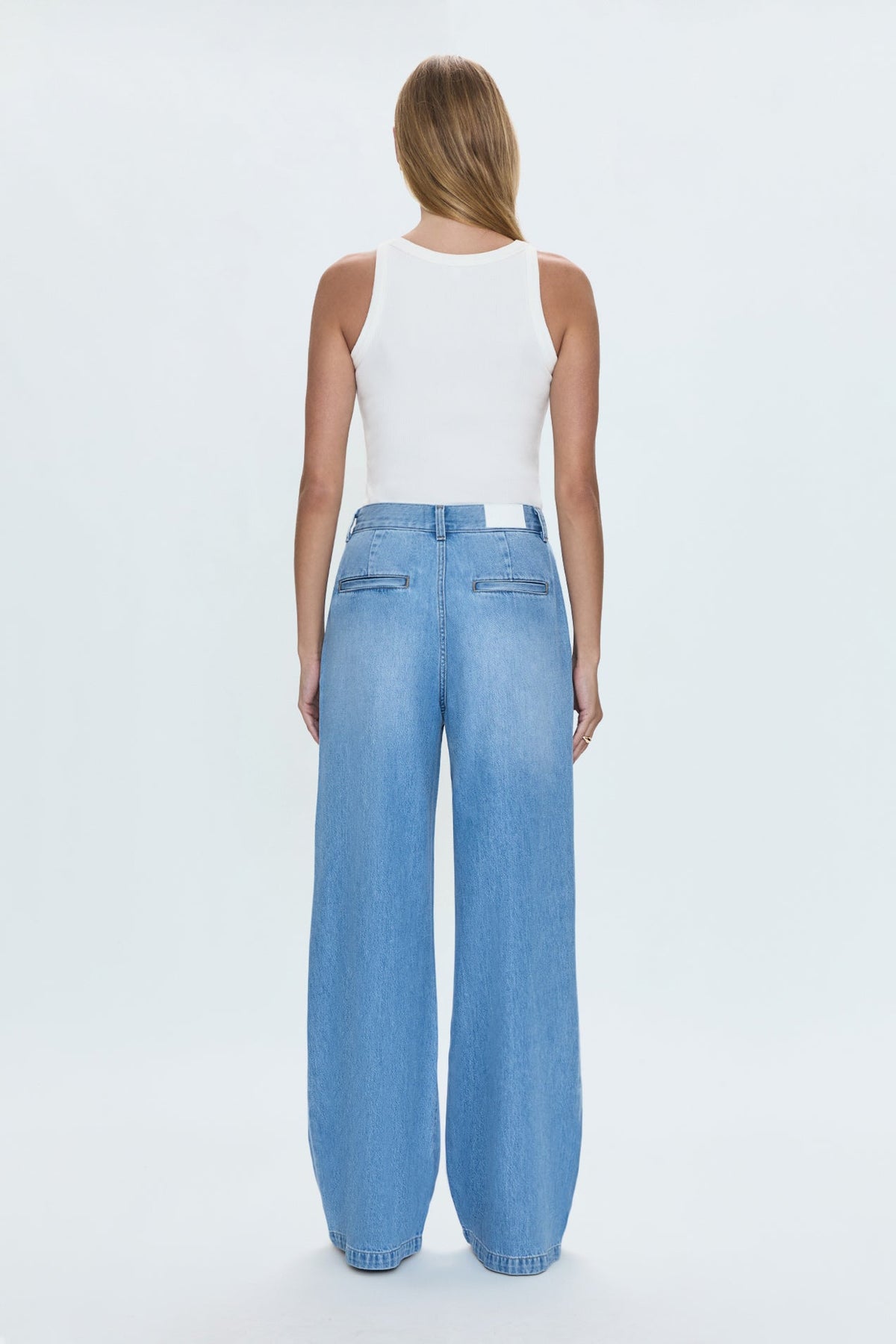 Pistola Dalia High Rise Wide Leg Trouser in Palo Alto