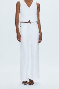 Pistola Jadyn Low Slung Palazzo Pant in Vivid White