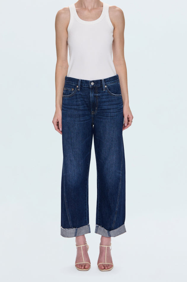 Pistola Kacey Cuffed Boyfriend Jean in Cultivate