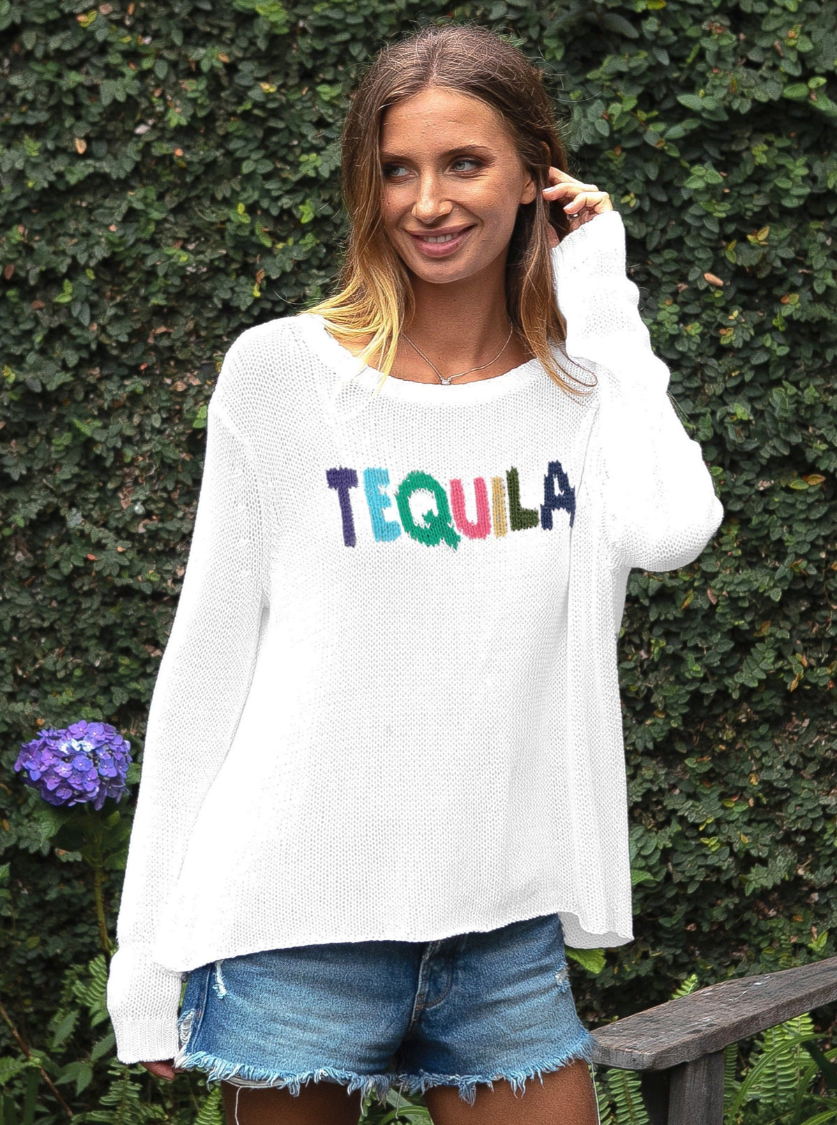 Wooden Ships Tequila Crew Neck Spring Knit