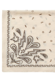 Off white western printed scarf 
