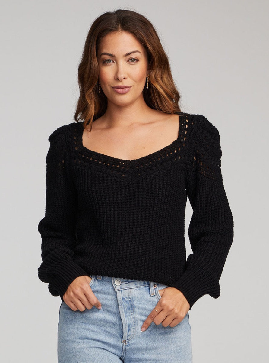 Saltwater Luxe Corrine Sweater with Crochet Details