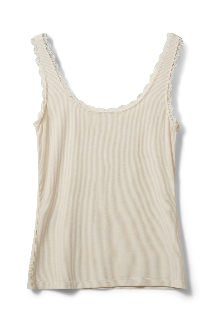 white tank top with lace trim 