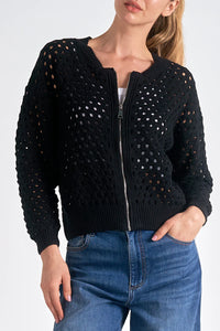 Elan Knitted Zip-up Jacket