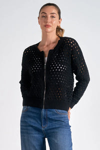 Elan Knitted Zip-up Jacket