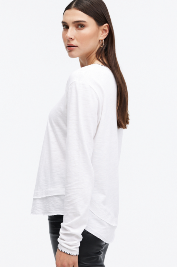 Chrldr Whipstitch Ava Crew Long Sleeve T-Shirt