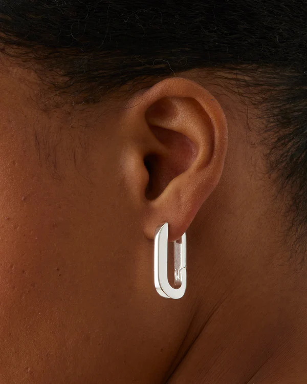 Jenny Bird U-Link Earrings in Silver