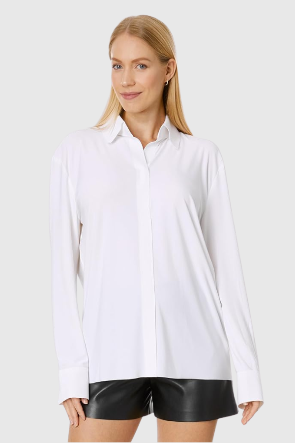 Norma Kamali Collar Stand Shirt