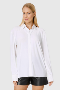 Norma Kamali Collar Stand Shirt - Size XS Available