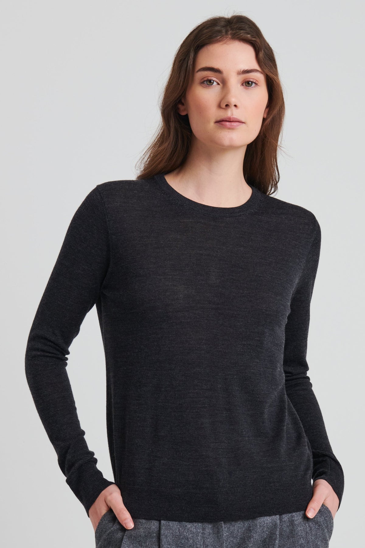 Patrick Assaraf XFine Merino Classic Tee in Black