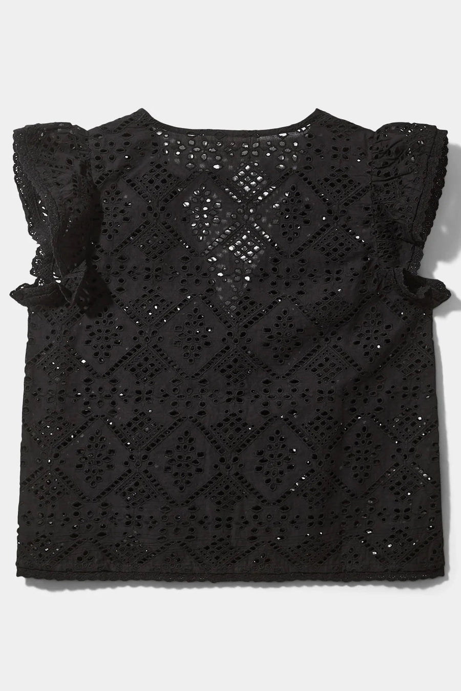 Sofie Schnoor  Eyelet Tie Front Cap Sleeve