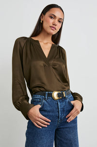 Rails Wynna Blouse in Moss - Size XS Available