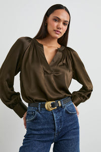 Rails Wynna Blouse in Moss - Size XS Available