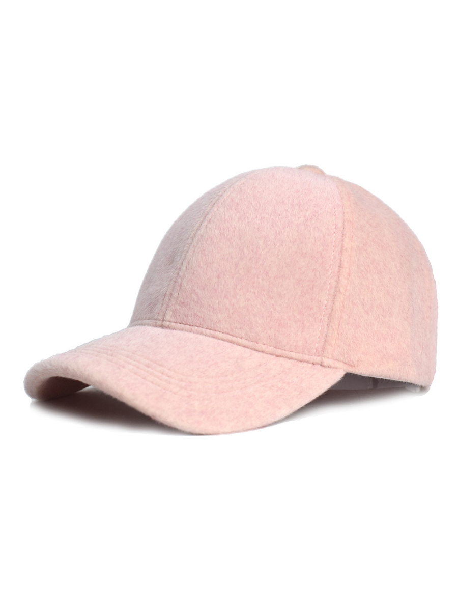 Lyla & Luxe Felt Baseball Hat in Pink