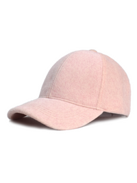 Lyla & Luxe Felt Baseball Hat in Pink