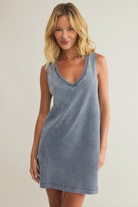 Z Supply Sloane V-Neck Knit Denim Dress