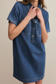 Z Supply Authentic Denim Mini Front Placket Dress