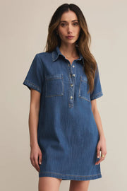 Z Supply Authentic Denim Mini Front Placket Dress