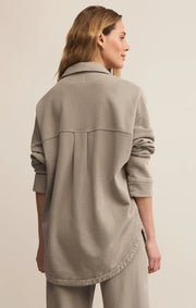 Z Supply All Day Cotton Knit Button Up Jacket