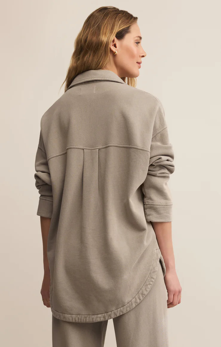 Z Supply All Day Cotton Knit Button Up Jacket