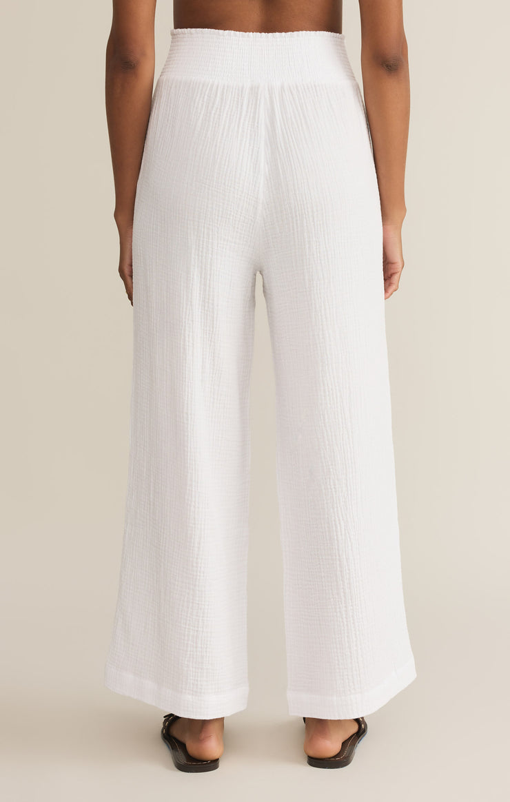 Z Supply Cassidy Gauze Full Length Pant in White