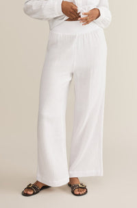 Z Supply Cassidy Gauze Full Length Pant in White