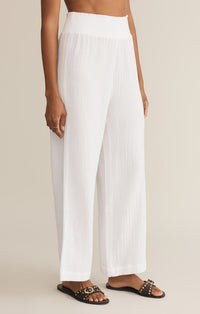 Z Supply Cassidy Gauze Full Length Pant in White