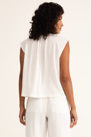 Z Supply Cliffside V-Neck Airy Top in White