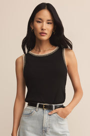 Z Supply Social Slim Fit Tank Top with Whipstitching