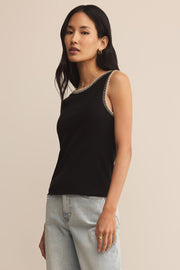 Z Supply Social Slim Fit Tank Top with Whipstitching