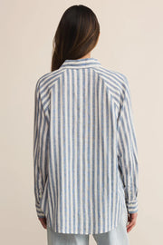 Z Supply Perfect Linen Striped Button Up Shirt