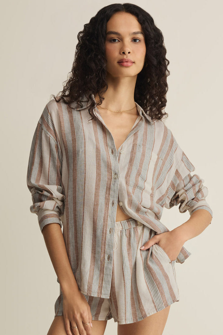 Z Supply Perfect Striped Button Up