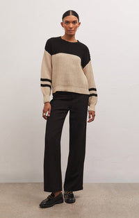 Z Supply Lyndon Colour Block Sweater in Oat