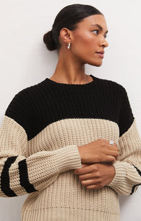 Z Supply Lyndon Colour Block Sweater in Oat